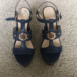 Navy blue Tommy Hilfiger wedges